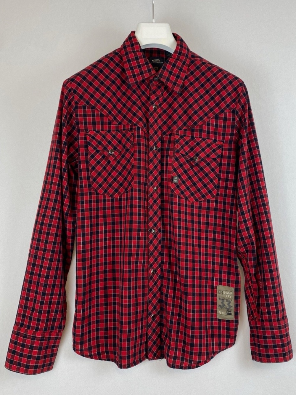 ⭐ G-STAR RAW VINTAGE GS 3301 MEN’S CHECK SHIRT M ⭐